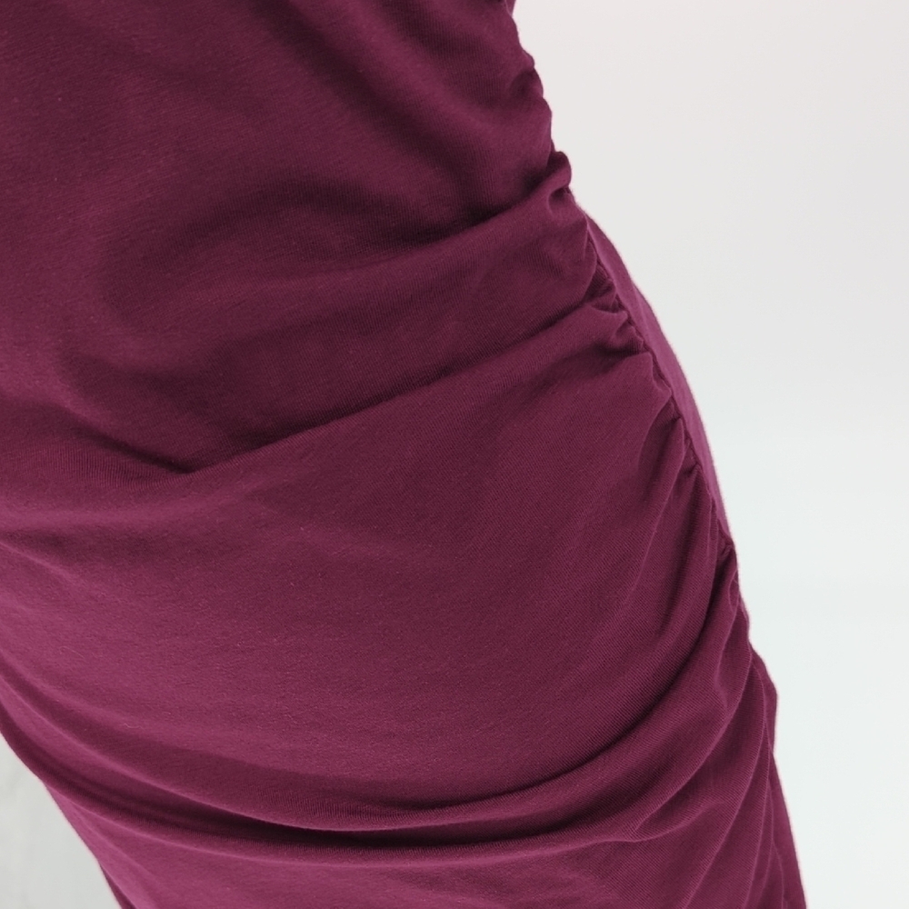 00582 Leith Ruched Bodycon Tank Dress Red M casual preppy summer stretch - Picture 4 of 6